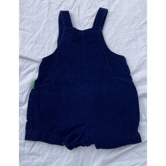 Vintage 70s 80s Boys Sz 18 Month Baby Railroad Stripe Overalls Train Buttons - Picture 13 of 15